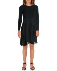 Gracia - Pleated Chiffon Sweaterdress - Lyst
