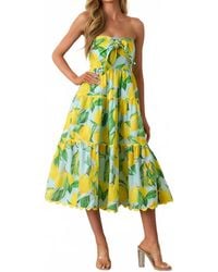 PROSPERINE® - Elena Strapless Midi Dress - Lyst