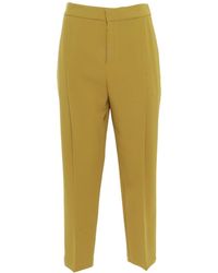 Elisabetta Franchi - Tailored Trousers With Smooth Finish And Subtle Crease - Lyst