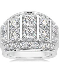 Pompeii3 - Certified 7ct Diamond Natural Diamond 12.98g Band White Gold Wedding Ring - Lyst