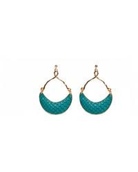 Avenue Chic - Half Moon Python Earrings - Lyst