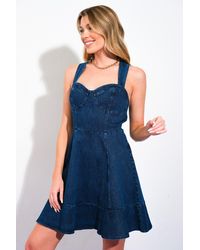 TRUEDAMES - Easygoing Days Denim Mini Dress - Lyst