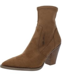 MICHAEL Michael Kors - Dover Faux Suede Stacked Heel Booties - Lyst
