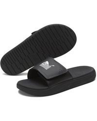 PUMA - Soft Ride X Tmc Open Toe Slip On Slide Sandals - Lyst
