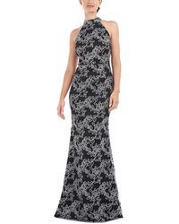 JS Collections - Mesh Embellished Evening Dress - Lyst