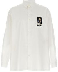 Undercover - Bead-Embellished Cotton Shirt With Jacquard Patch - Lyst