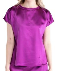 S'Edge - Astor Cap Sleeves Top - Lyst