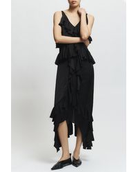 Saint Art - Gavin Ruffled Viscose Dress - Lyst