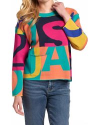 Apny - Graphic Graffiti Pullover Sweater - Lyst