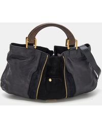 Jimmy Choo - Leather And Suede Expandable Maia Hobo - Lyst