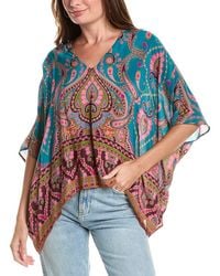 Johnny Was - Croft Silk-Blend Poncho - Lyst