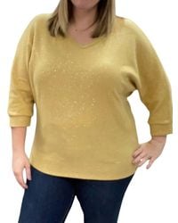 Honeyme - 3/4 Sleeve Dolman Sparkly Sweater - Lyst