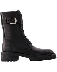 Ann Demeulemeester - Cisse Combat Boots - - Leather - Lyst