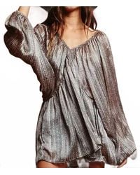 Bucketlist - Feather V Neck Blouse Top - Lyst
