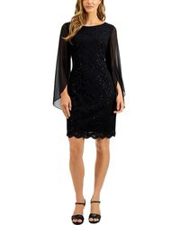 Connected Apparel - Petites Sequined Lace Sheath Dress - Lyst