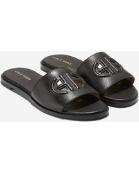 Cole Haan - Flynn Logo Slide Sandals - Lyst