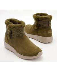 Skechers - On-The-Go City Winter Boots Wide Suede Ankle Hawk1594 - Lyst