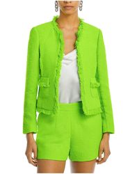 L'Agence - Angelina Tweed Cropped Open-front Blazer - Lyst