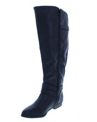 Material Girl - Carleigh Wide Calf Faux Leather Riding Boots - Lyst