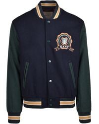 GANT - Varsity-Style Wool Blend Coat - Lyst