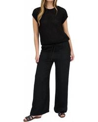Blu Pepper - Crochet Knit Batwing Short Sleeve Sweater Top - Lyst