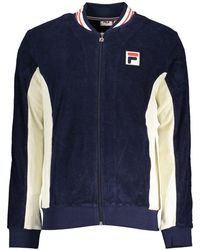 Fila - Elegant Cotton Sweatshirt With Contrast Details - Lyst
