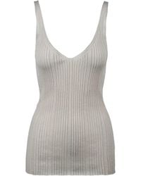 Alpha Studio - V-Neck Ribbed Viscose-Blend Tank Top - Lyst
