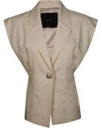 Pinko - Sleeveless Rustic-Effect Jacket - Lyst