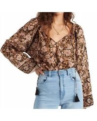 Billabong - Sun Fire Woven Long Sleeve Top - Lyst