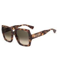 Moschino - Sunglasses Square Full Rim, Havana Frame And Gradient Lens Mos127/S/Us005L9K - Lyst