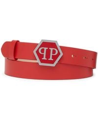 Philipp Plein - Leather Belt Hexagon - Lyst