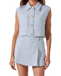 Astr - Jhene Sleeveless Tweed Top - Lyst
