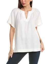 Jones New York - Raglan Linen-blend Popover Top - Lyst