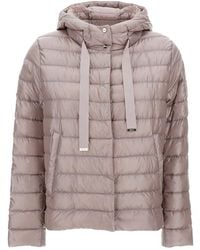 Herno - Hooded Down Jacket With Quilted Design And Adjustable Drawstring - Lyst
