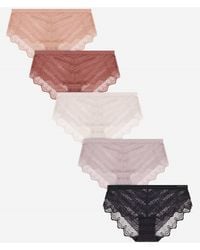 Danskin - 5-Pack Lace Hipster Underwear - Lyst