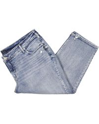 Silver Jeans Co. - Plus Mid-rise Distressed Capri Jeans - Lyst