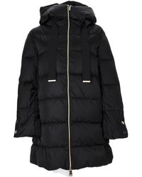 Herno - A-Shape Quilted Adjustable Down Coat - Lyst