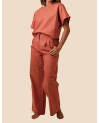 Lucy Paris - Joey Linen Crop Top - Lyst