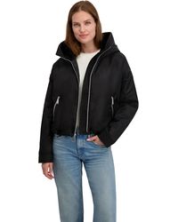 Laundry by Shelli Segal - Heavyweight Windbreaker Jacket With Sherpa Lined Hood - Lyst