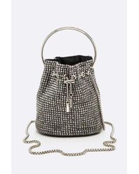 Fashnzfab - Oversize Rhinestone Iconic Bucket Bag - Lyst