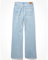 American Eagle Outfitters - Ae Dreamy Drape Ripped Super High-waisted baggy Wide-leg Jean - Lyst