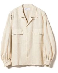 Beams Plus - Open-Collar Boxy Shirt With Voluminous Sleeves - Lyst