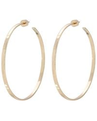 Eklexic - 2.5" Hammered Hoop Earrnings - Lyst