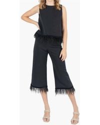 Emily Mccarthy - Side Zip Feather Fringe Party Pant - Lyst