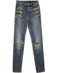 Unravel Project - Triple Zip Skinny Fit Jeans - Lyst