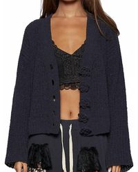 Pol - Willow Chenille V Cardigan Sweater - Lyst