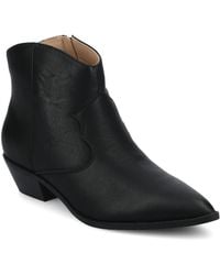 Journee Collection - Journee Taliah Medium And Wide Width Western Ankle Booties - Lyst