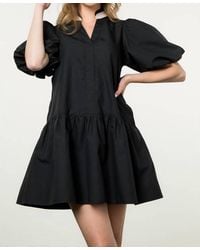 Thml - Puff Sleeve V-Neck Dress - Lyst