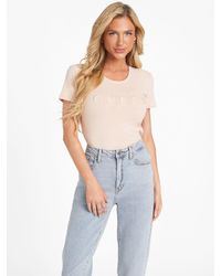 Guess - Lizza Embroidered Logo Tee - Lyst