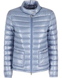 Herno - Light Round Neck Button-Patch Zip-Front Polyamide Down Jacket - Lyst